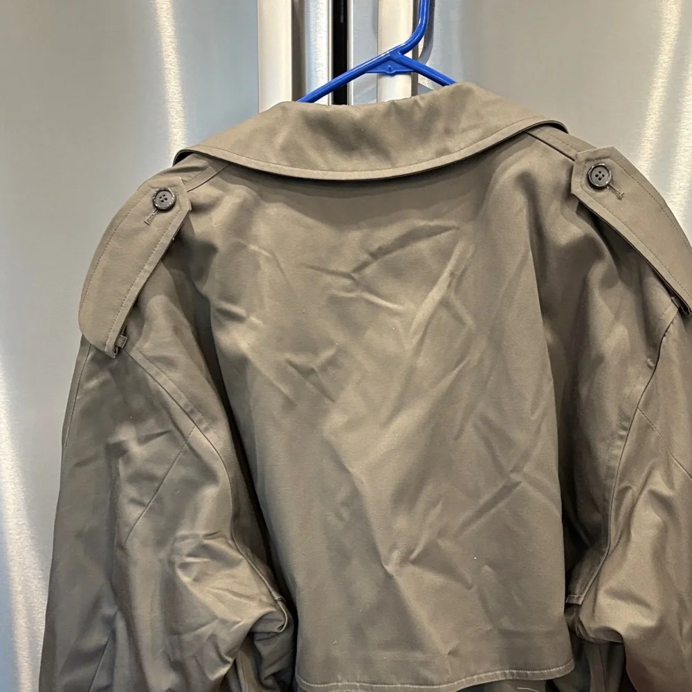 Men’s London Fog Dark Green Khaki Trench Coat w/removable lining brand new - Picture 11 of 11